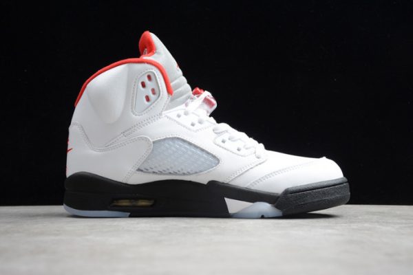 Air Jordan 5 Fire Red 2020 Silver Tongue DA1911-102