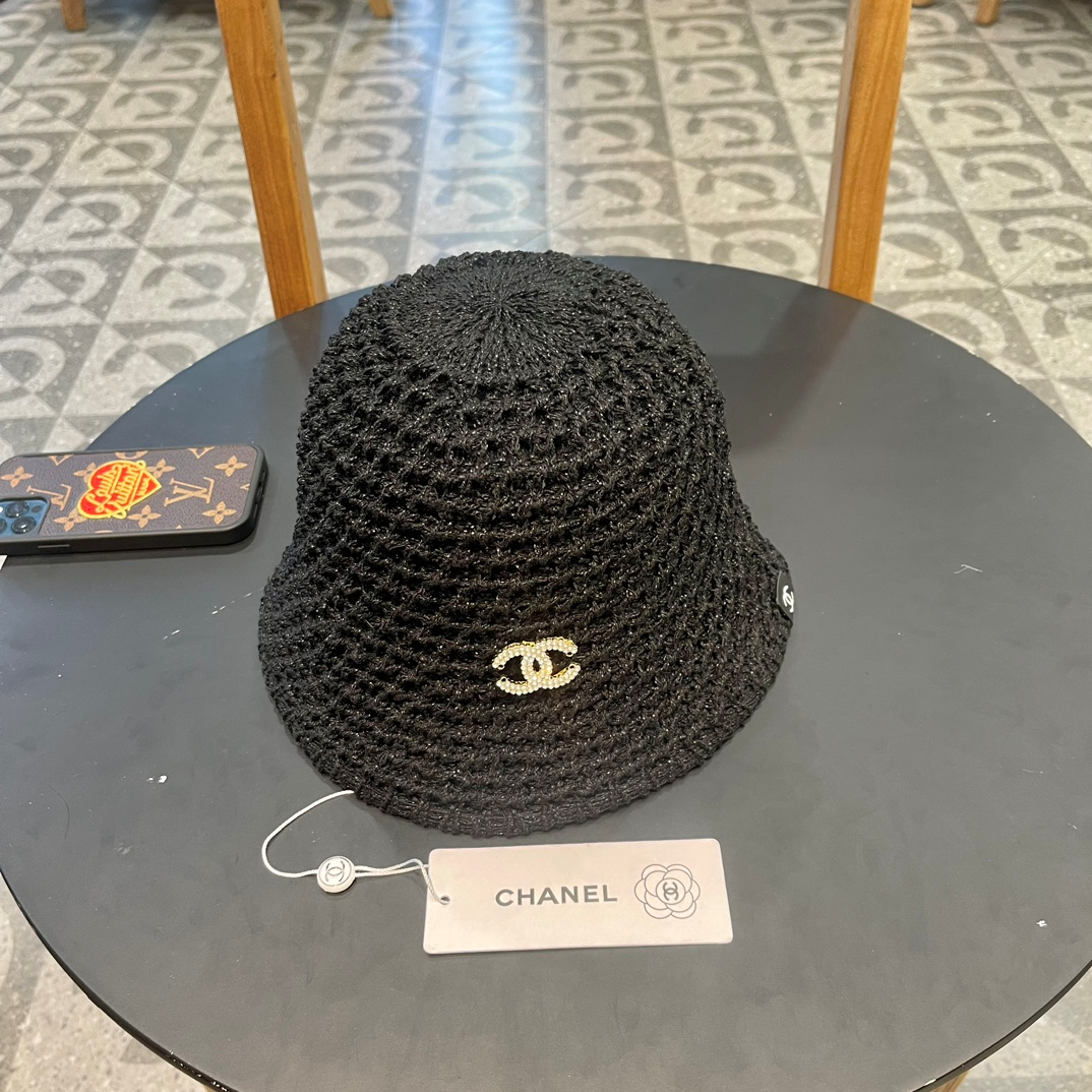 Chanel Hollow Breathable Fisherman's Hat Sunhat - Image 3