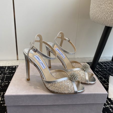 Jimmy Choo Sacora Leather Slingshot Fashion Buckle Slide Sandal - Image 17