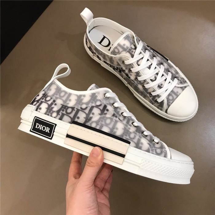 Dior B23 High Top Canvas Logo Oblique Patch Black Shoes - Image 7