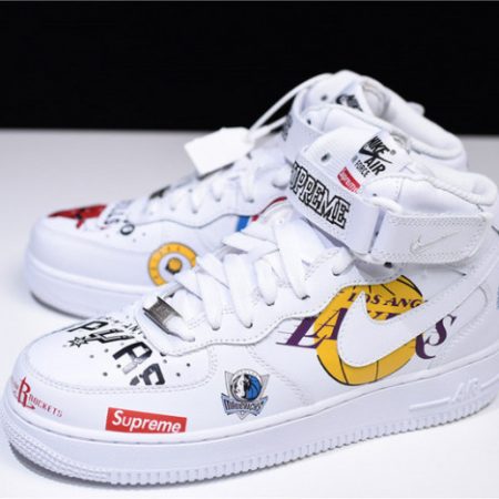 Supreme X Nike Air Force 1 Mid NBA Teams White Aq8017-100 - Image 11