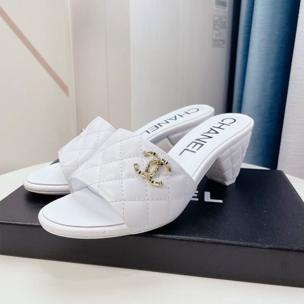 Chanel Lambskin Slide Heels
