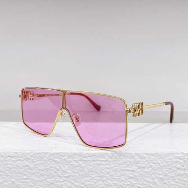 MIU MIU Thin Metal Mirror legs Sunglasses Top quality