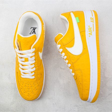 LV x Nike Air Force 1'07 LV8 Low Yellow/white/LV Monogram - Image 9