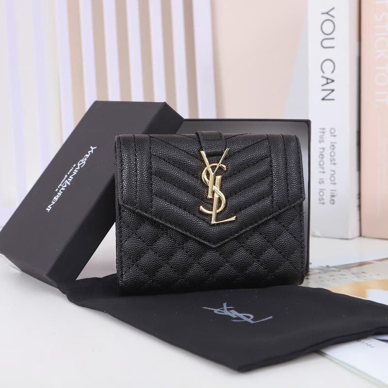 Saint Laurent YSL Grained Leather Wallet - Image 3