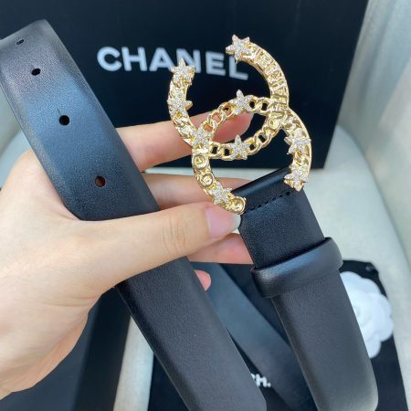 Chanel Belt With Double C Buckle Black Women Belt 30MM - Image 4