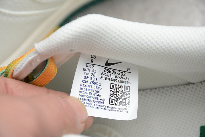 Nike Air Force 1 07 Low White Green Noise Yellow Shoes ZJ6695-303 - Image 9