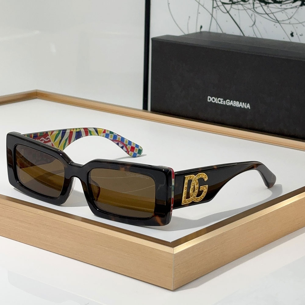 DOLCE & GABBAN DG Small Box Logo Mirror leg  Sunglasses Top quality - Image 2