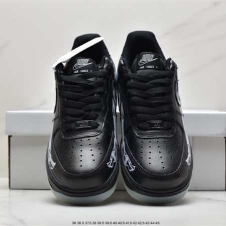 Nike Air Force 1 '07 QS Black Skeleton 2019 BQ7541-001 - Image 7