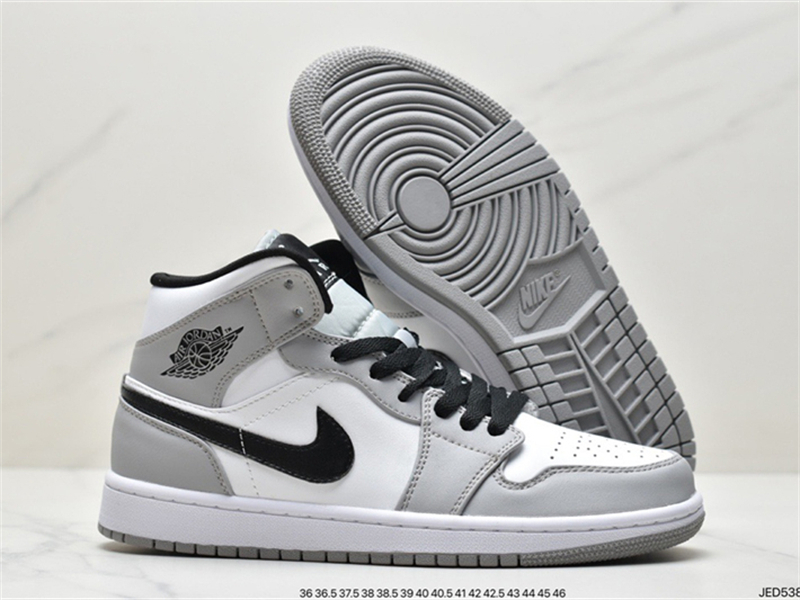 Jordan 1 Mid Light Smoke Grey 554724-092 - Image 4