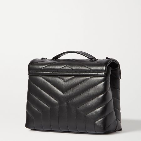 SAINT LAURENT YSL Loulou Small Quilted Leather Shoulder Bag Black - Image 4