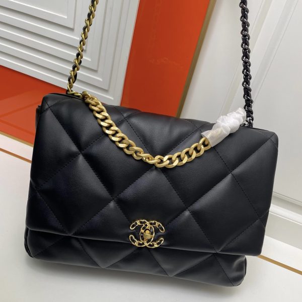Chanel 19bag   Gold Buckle Shoulder Crossbody Bag