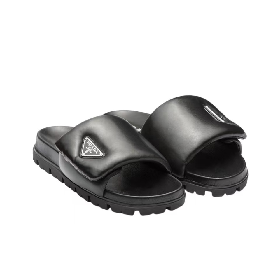 Prada Leather Platform Sandals Slide Sandal - Image 1