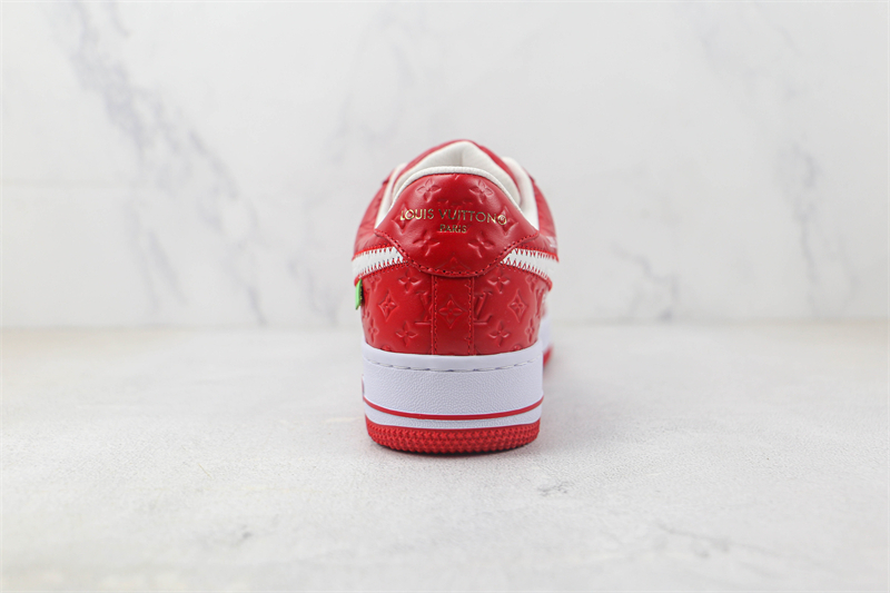 LV x Nike Air Force 1'07 LV8 Low Red/white/LV Monogram - Image 6