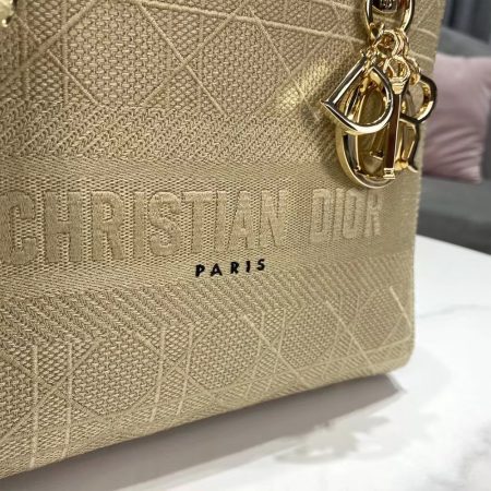 Dior Medium LADY Bag Cannage Embroidery - Image 7