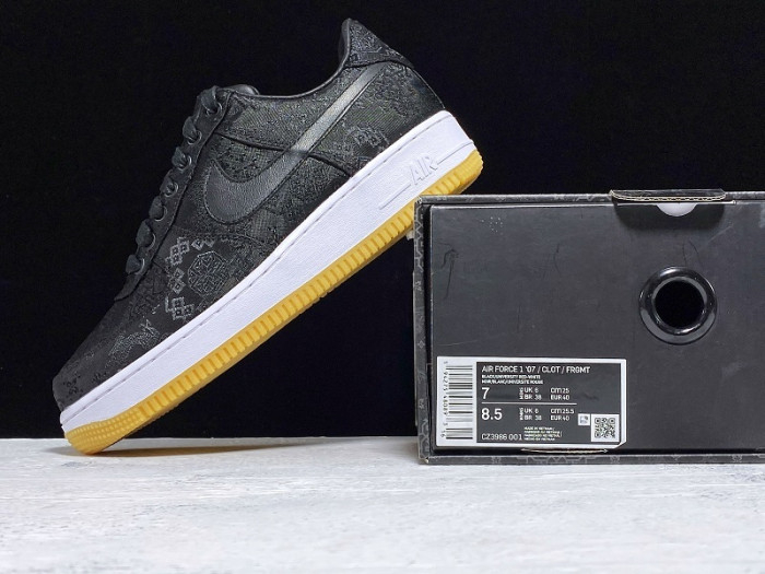 Fragment CLOT Nike Air Force 1 Black CZ3986-001 - Image 12