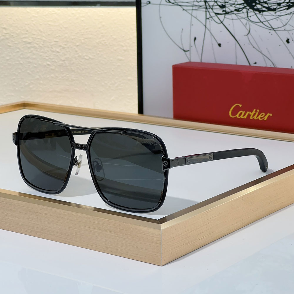 Cartier Metal Side Color Matching Aviator Sunglasses Top quality - Image 1