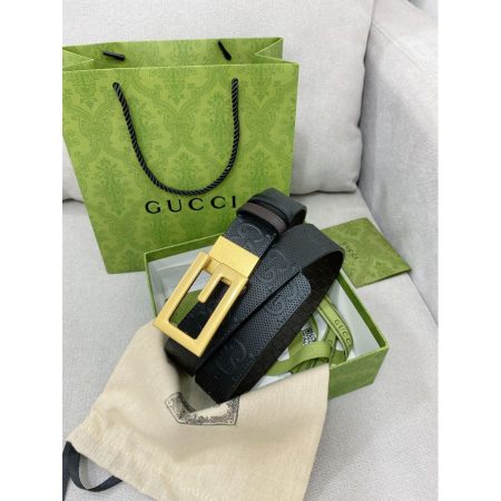 Gucci Cowhide Top Layer Paired with Fine Swivel Button Head 35MM - Image 3
