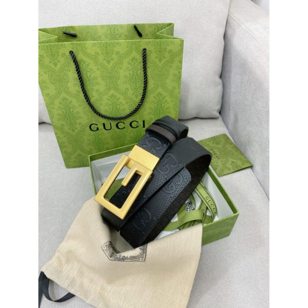 Gucci Cowhide Top Layer Paired with Fine Swivel Button Head 35MM