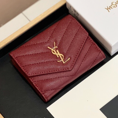 YSL Classic Button Card Holder & Coin Wallet - Image 3
