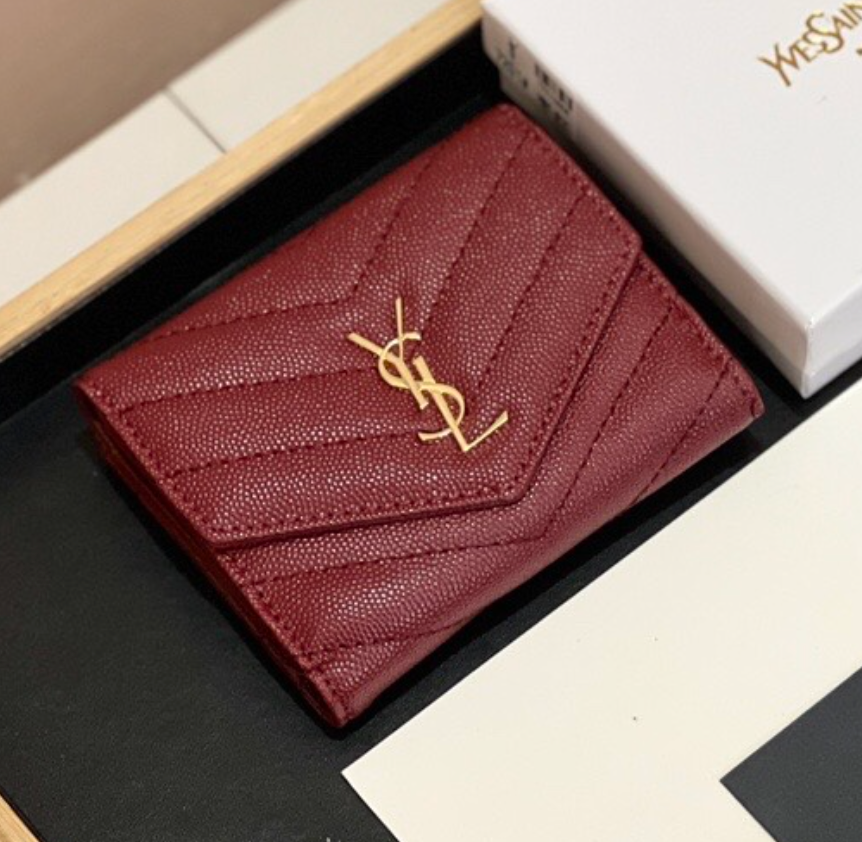 YSL Classic Button Card Holder & Coin Wallet - Image 3