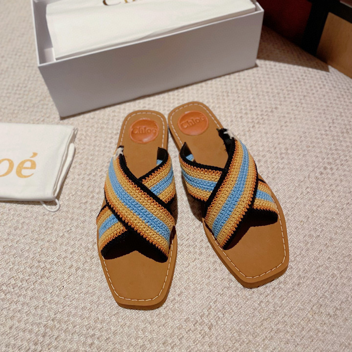 Chloe Woody Polyester Goes With Everything Shoes Sandal - Image 4