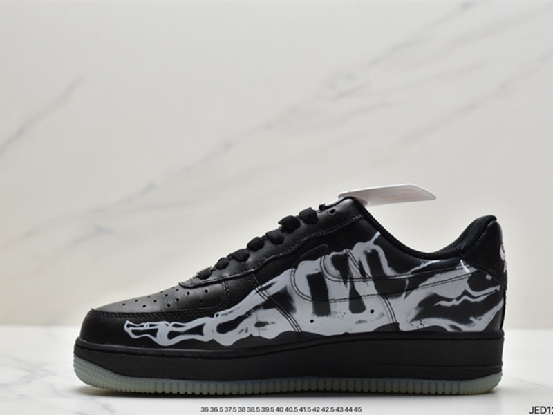 Nike Air Force 1 '07 QS Black Skeleton 2019 BQ7541-001 - Image 1