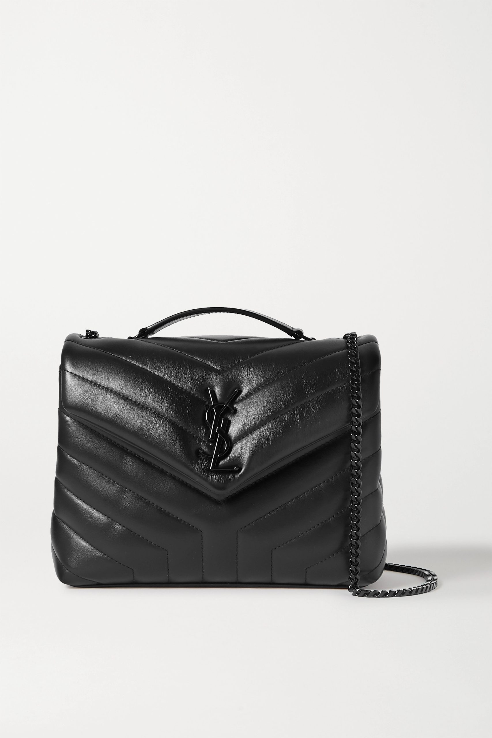 SAINT LAURENT YSL Loulou Small Quilted Leather Shoulder Bag Black - Image 1
