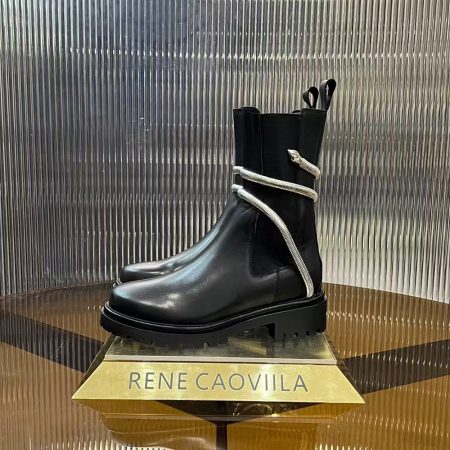 Rene Caovolla Juniper Black And Silver Biker Boots - Image 3