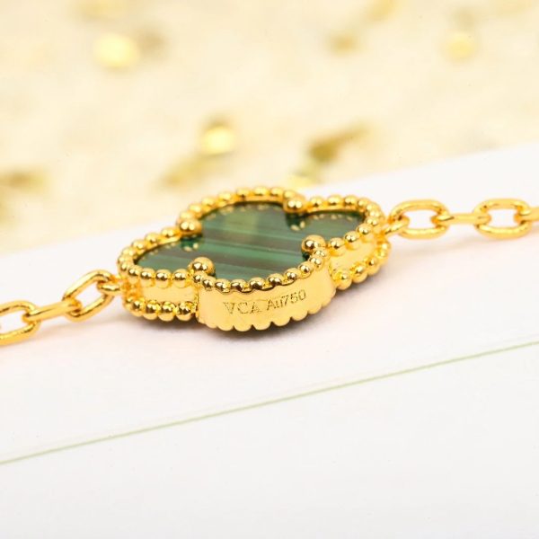 Van Cleef & Arpels VCA alhambra 20 malachite Diamond Necklace