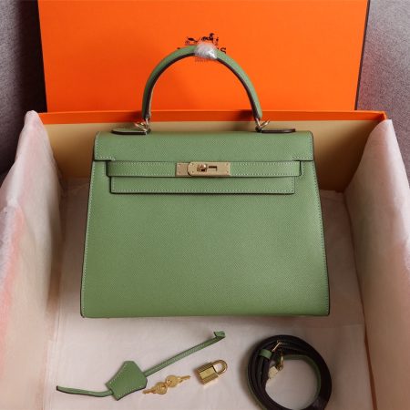 Hermes Kelly Gold Buckle Bag-Epsom - Image 6