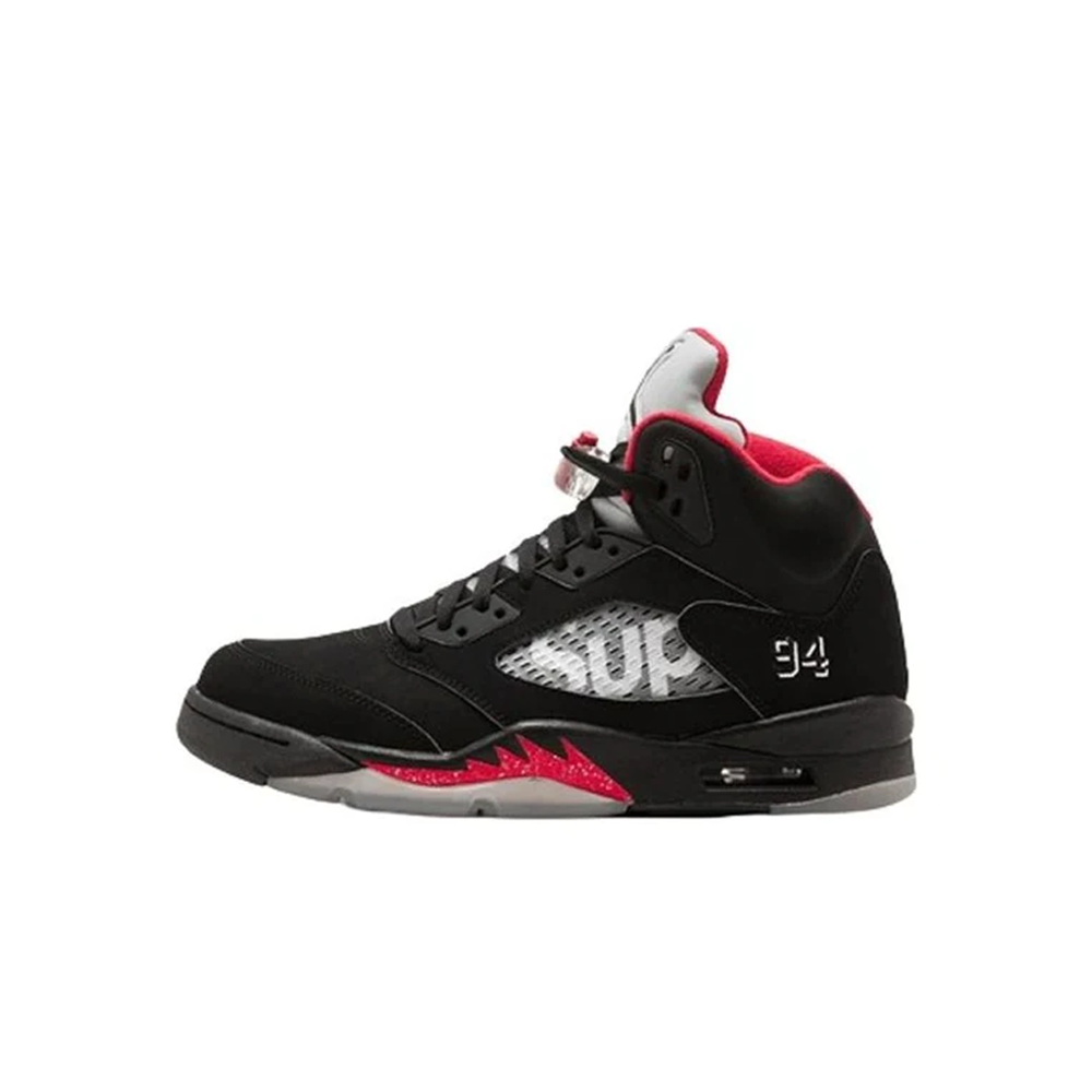 Supreme x Air Jordan 5 Retro 'Black' - Image 1