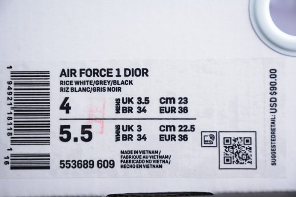 Nike Air Force 1 Low White Dark Grey Black Shoes 553689-609