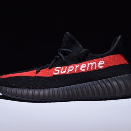 Yeezy Supreme Boost 350 V2 BLACK AND RED - Image 2