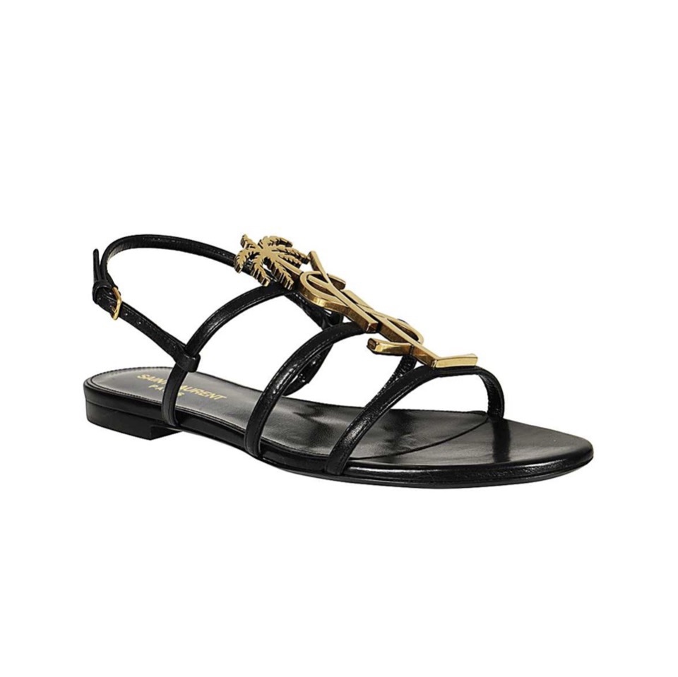 Saint Laurent YSL Open-toe Fashion Goes With Everything Slide Sandal - Image 1
