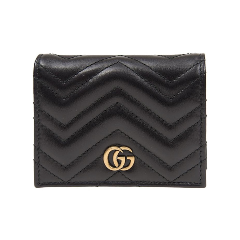 Gucci Unisex GG Marmont Card Case Wallet Double G - Image 1
