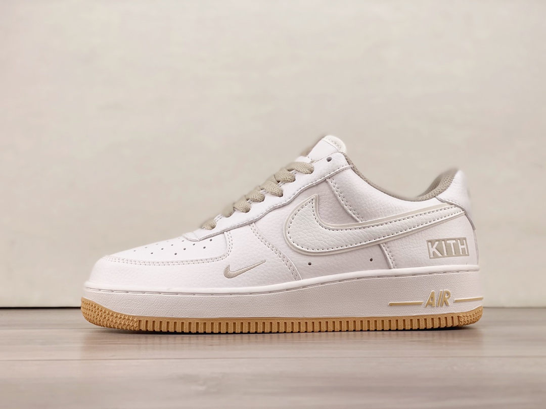 Nike Air Force White Brown - Image 1