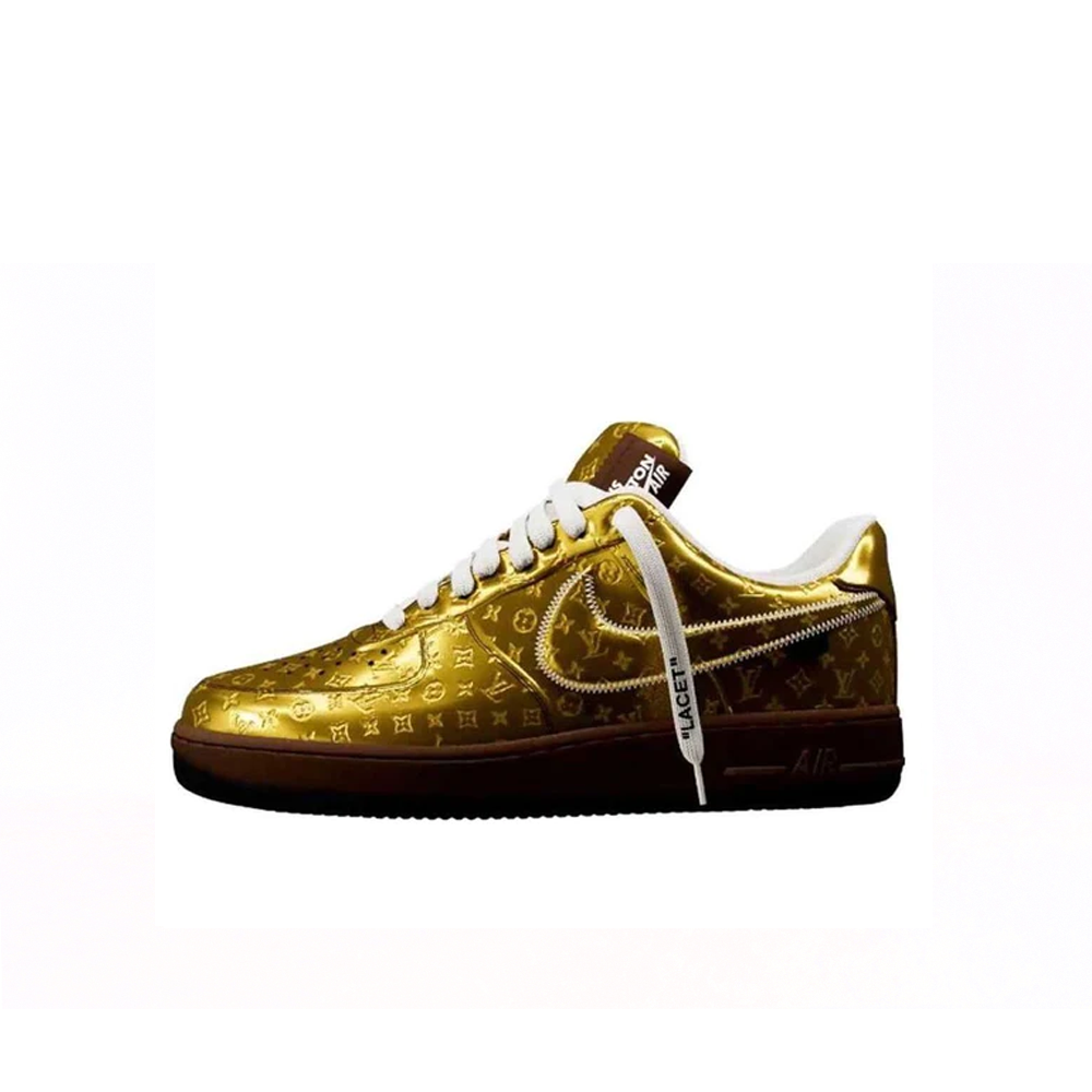 Nike Air Force 1 Low LV Monogram Brown Damier Azur - Image 2