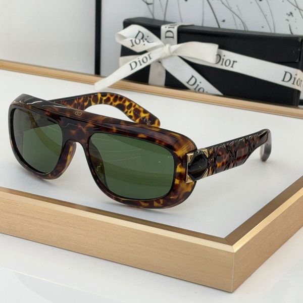 Dior Classic Logo Decorated Mirror Leg Acetate sunglasses  Top quality
