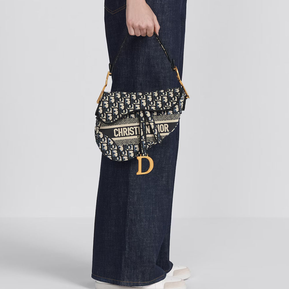 Dior Saddle Bag Oblique Embroidered - Image 2
