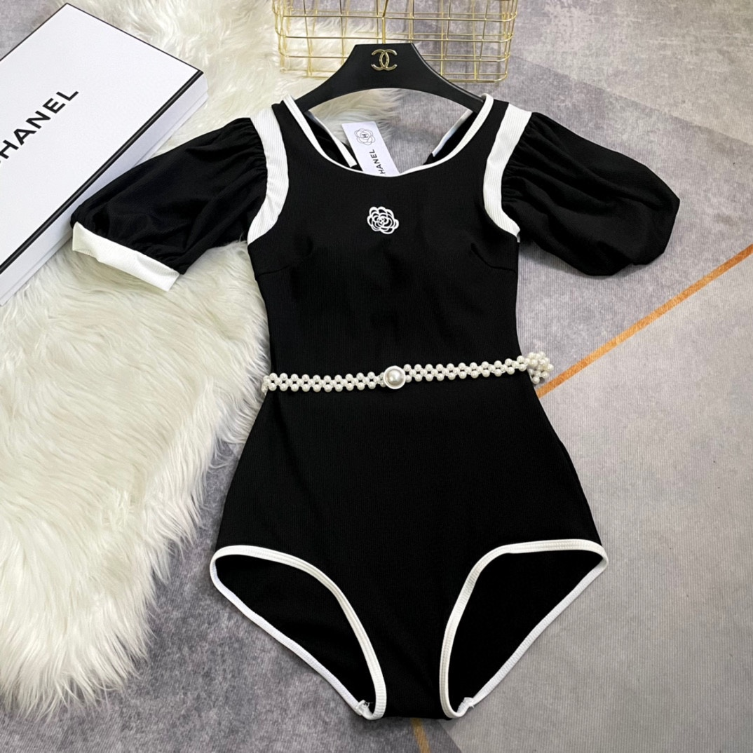 Chanel One-piece Swimsuit With Logo Swimwear - Image 1