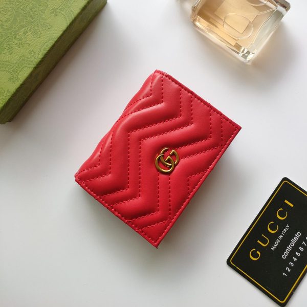 Gucci Unisex GG Marmont Card Case Wallet Double G