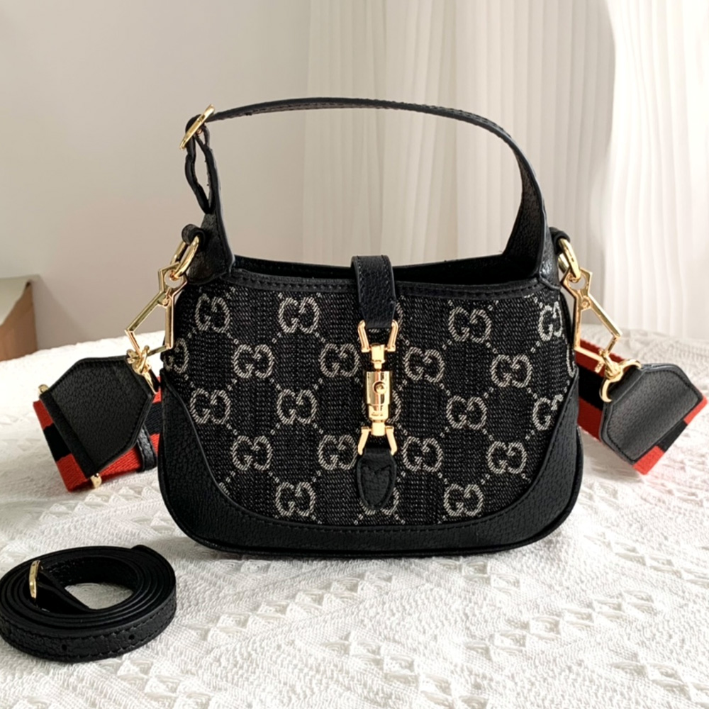 Gucci Jackie 1961 Canvas & Leather Shoulder Bags - Image 13