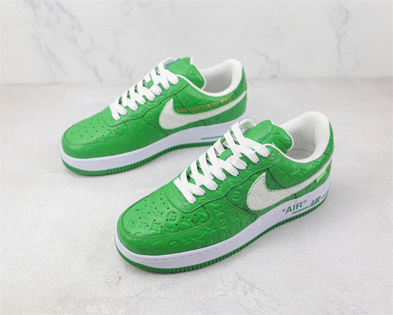 LV x Nike Air Force 1'07 LV8 Low "Green/white/LV Monogram" - Image 5