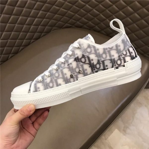 Dior B23 High Top Canvas Logo Oblique Patch Black Shoes