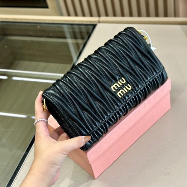 MIU MIU Matelasse Leather Shoulder Bag Crossbody Bag