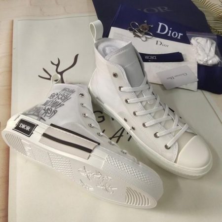 Dior B23 Low Top Logo Oblique Gradient Black Canvas - Image 2