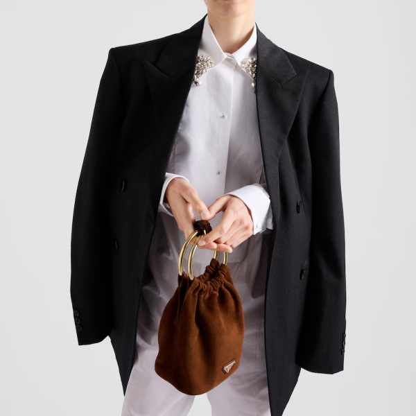 Prada Brown Suede Mini Bag