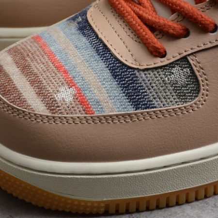 Nike Air Force 1 07 ESS White Brown Metallic Gold CW2288-686 - Image 11