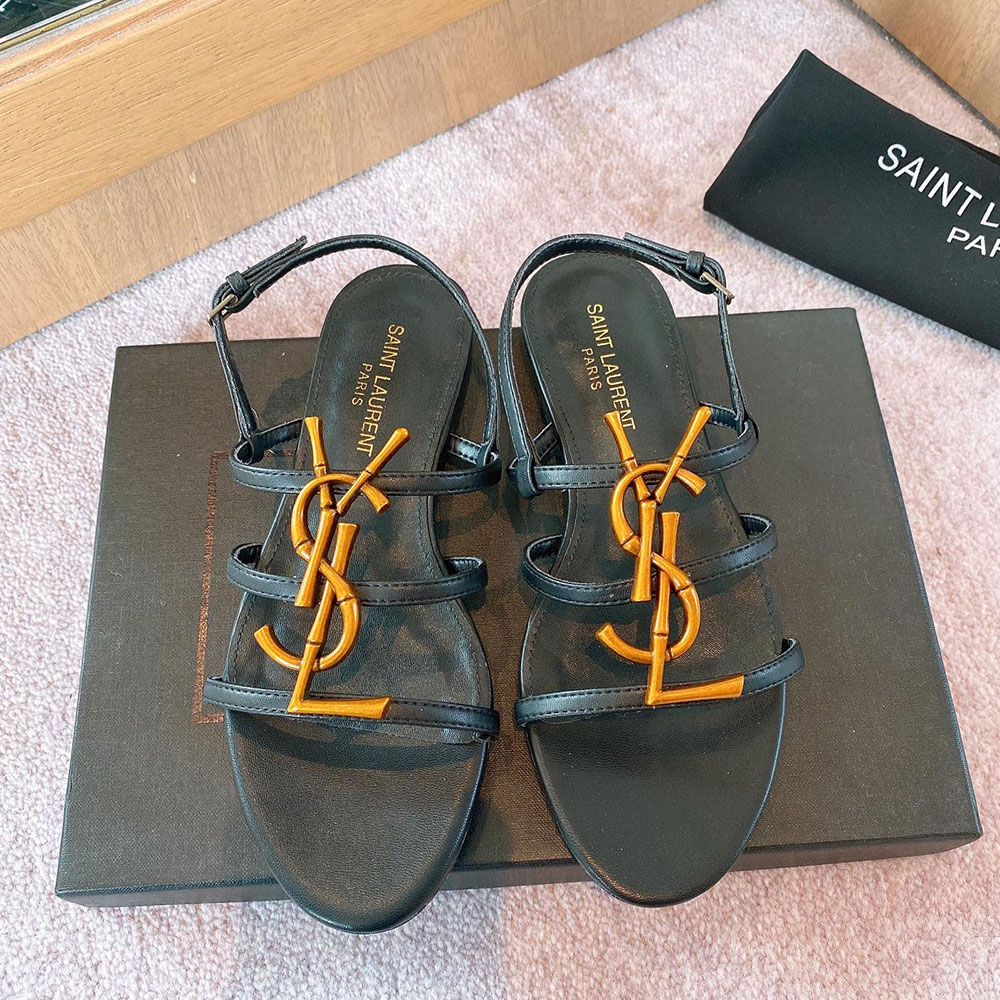 Saint Laurent YSL Open-toe Fashion Goes With Everything Slide Sandal - Image 4